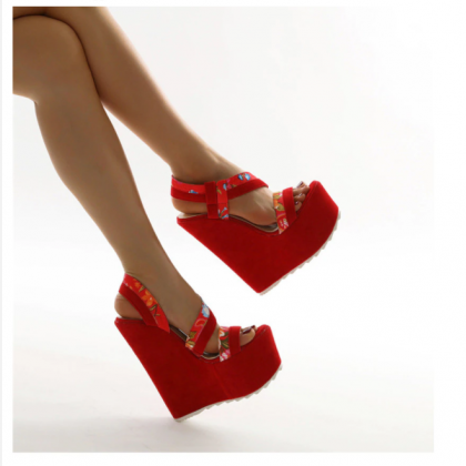 Red Bohemian Women Shoes