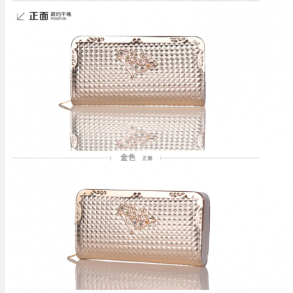 Luxury Diamond Leather Wallet