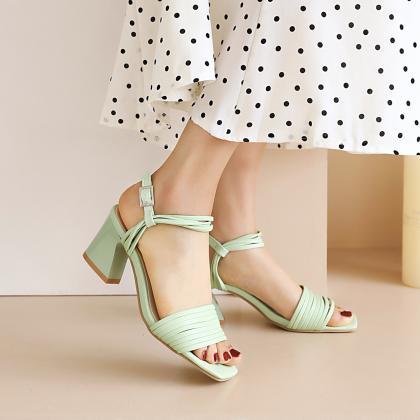 Buckle Open Toe Party Sandals