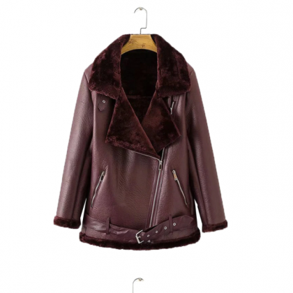 Sheepskin Female Fur Leather Jacket