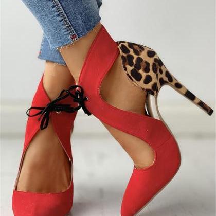 Elegant Shoelaces Woman Pointed Toe