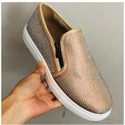 Bling Crystal Loafers Autumn Casual Flats