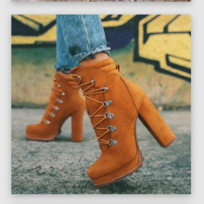 Rivet Square High Heels Ankle Boots