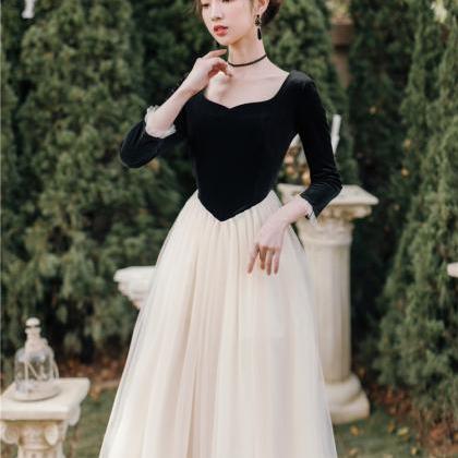 Fairy Midi Dress Black Velvet