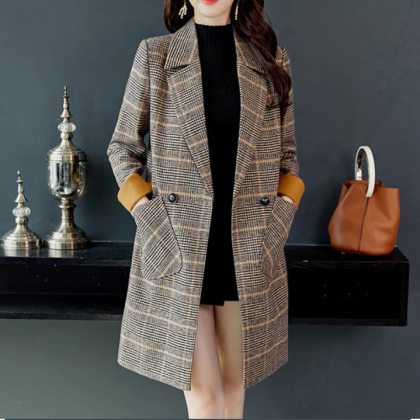 Classic Double Breasted Long Coat