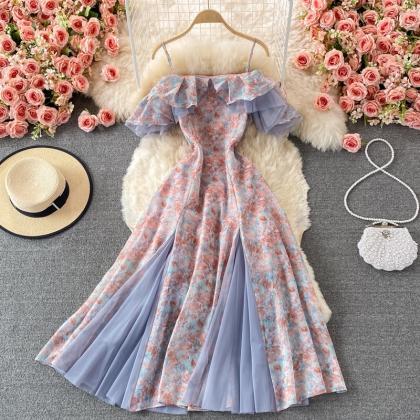 Chiffon Floral Strap Dress