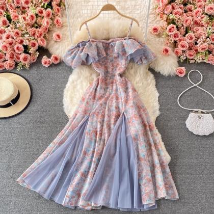 Chiffon Floral Strap Dress