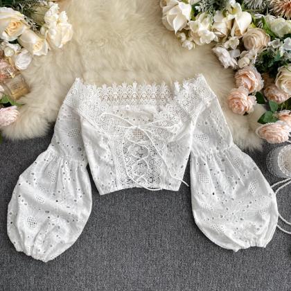 Lace Sexy Short Crop