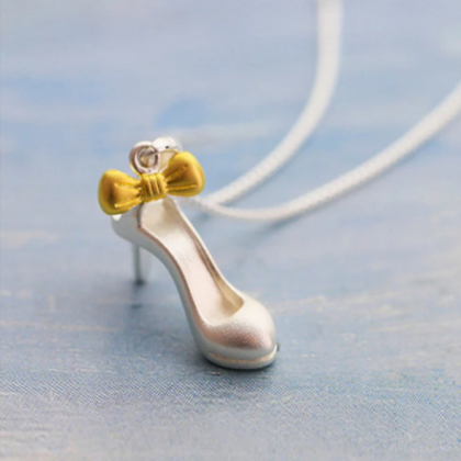 High Heels Silver Necklace