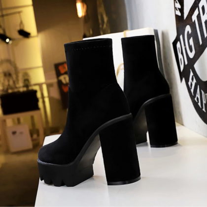 Ankle Boots Round Toe