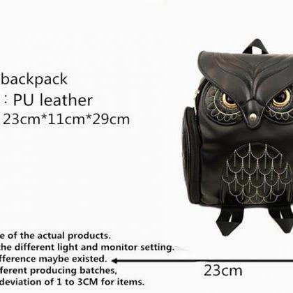 Owl Embrodiery Backpack