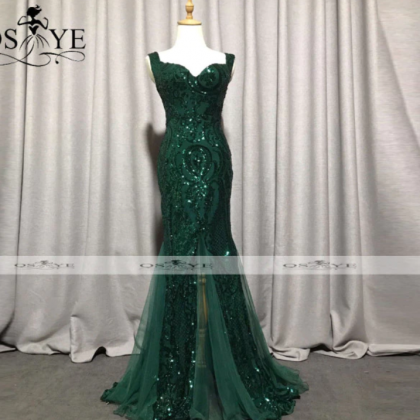 Luxury Emerald Evening Dress