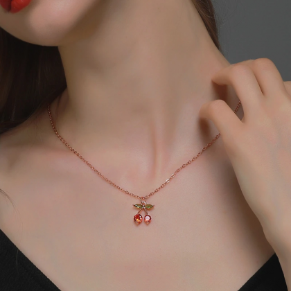 Sweet Little Cherry Necklace