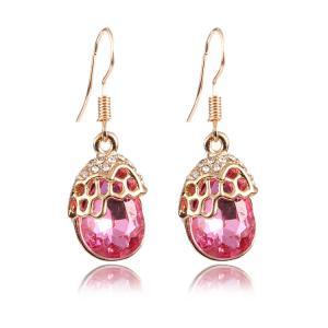 Rose Red Crystal Earrings