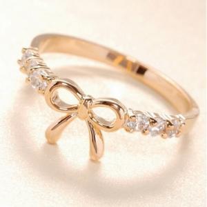  Adorable Bow Design Crystal Embell..