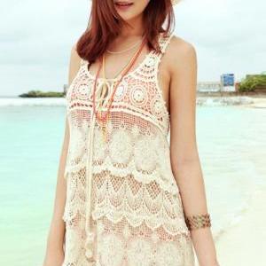 Elegant Lace Swimsuit Beach Cover Up