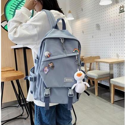 Large Capacity Cute Backpack Woman Ins Schoolbag..