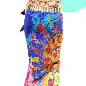 Colorful Bohemian Printed Swimsuit Beach Cover Up