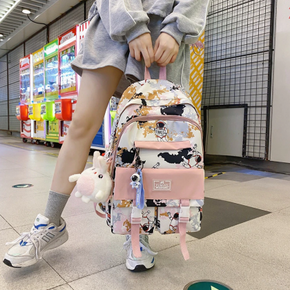 Girl Cool Camouflage Cartoon Travel Bag Fashion..