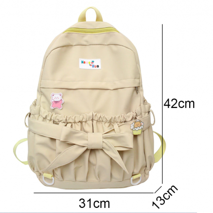 Fashion Girl Waterproof Cute Bow School Bag Trendy..