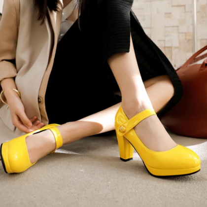 Women Pumps Shoes Platform High Heels Shallow Slip..