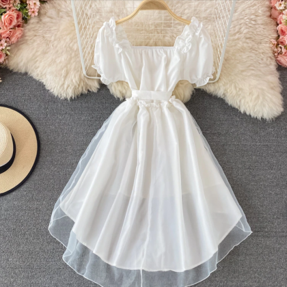 Summer Clothes For Women White Mini Dress Elegant..