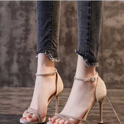 Runway Style Women Sandals Sexy Narrow Band High..