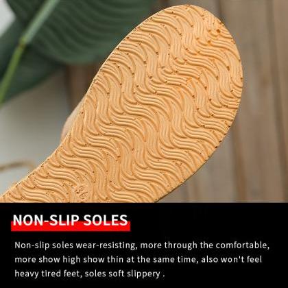 Casual Non-slip Peep Toe Platform Shoes Rubber..