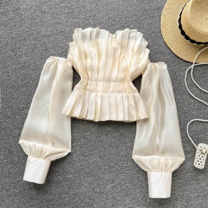Sexy Off Shoulder Blouse Women Strapless Long..