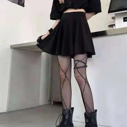 Gothic Punk Black Mini Skirt