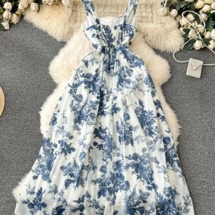 Chic Holiday Vintage Style High Waist A-line Dress