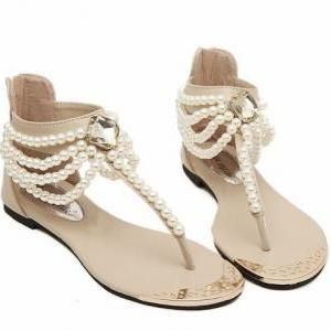 Gorgeous Pearl Beaded Sandals