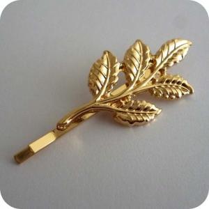 Golden Leaf Hair Pin