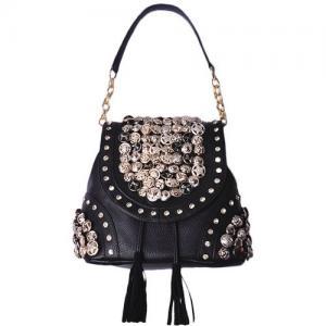 Studded Back pack in Black and Apri..