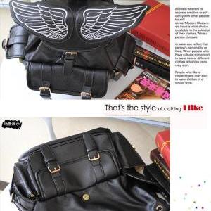 Angel Wings Black Backpack
