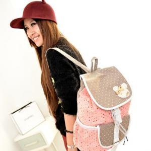 Cute Pink Polka Dots Design Backpack