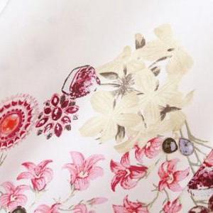 Beautiful Retro Floral Print Long Sleeve Top