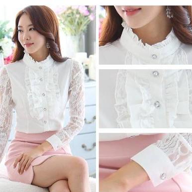 Beautiful Beaded Floral Lace Blouse