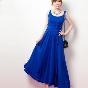 Royal Blue Sleeveless Maxi Dress