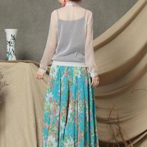 Gorgeous Bohemian Floral Maxi Skirt