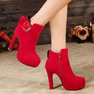 Red High Heel Boots on Luulla