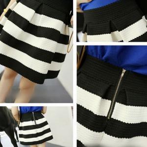Cute Black And White Stripes Skirt