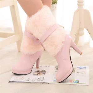Simply Adorable Pastel Pink Bow Knot High Heel..