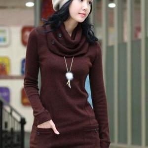 Chic Fitted Cotton Sweater In 2 Colors