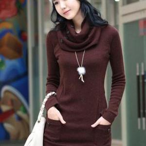 Chic Fitted Cotton Sweater In 2 Colors