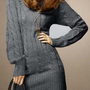 Cute Knitted V Neck Sweater