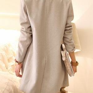 Classy Apricot Winter Coat With Belt