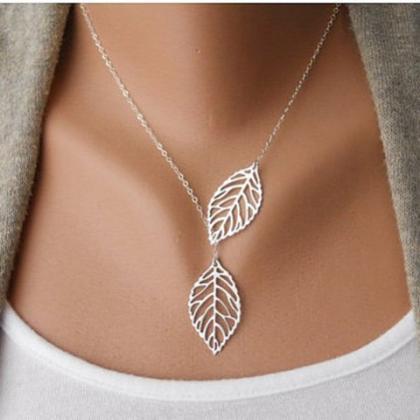 Leaf Charmed Necklace on Luulla