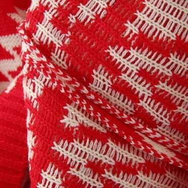 Red Tribal Print Pullover Sweater