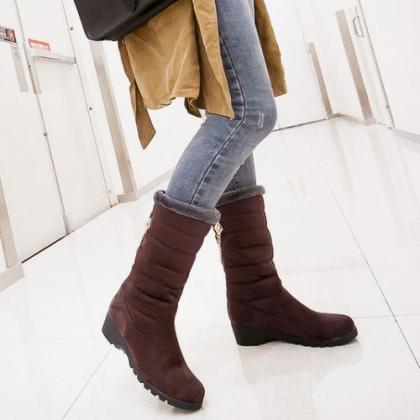 low heel slip on booties